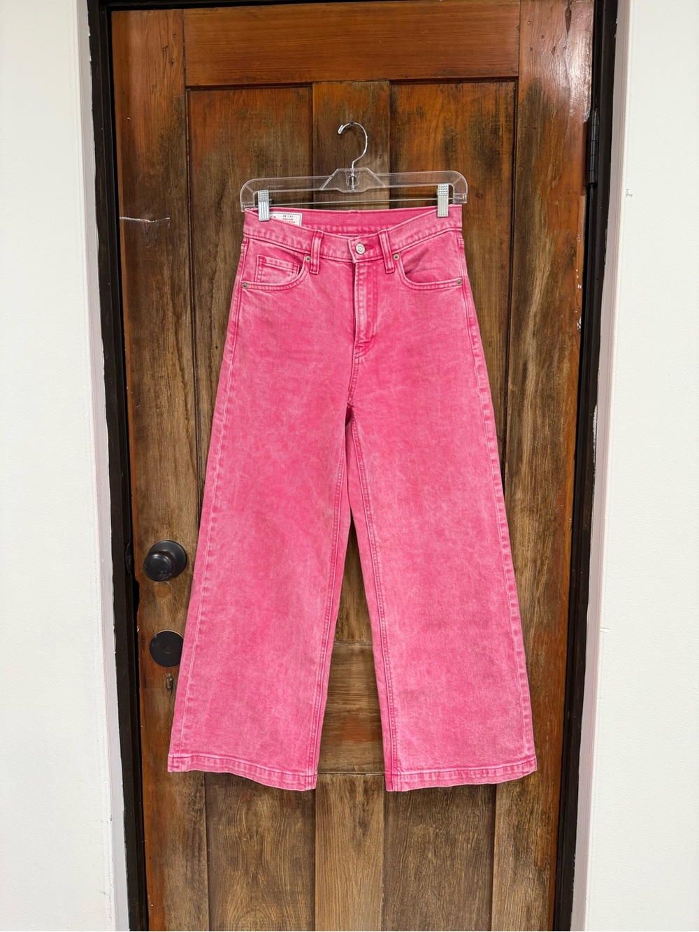 GAP Pink Wide-Leg High-Rise Jeans